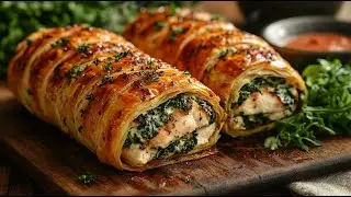 Фаршированная курица в слоёном тесте — просто, быстро и невероятно вкусно! 🥐🔥