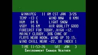 Winnipeg Weather Channel Archive - Jan 3rd 2026 [Part 1]