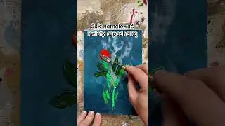 Jak malować szpachelką kwiaty #shorts #malarstwo #acrylicpainting #art #kwiaty #flowers