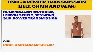 Chap 4 Lecture 3 Numerical on Belt Drive Power Transmission