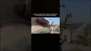 Indian Army Apache Fleet Flies Over Kartavya Path | Republic Day #youtubeshorts #indianarmy #army
