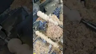 Small wood lathe with double cutter #cncwoodlathe
