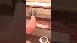 How to Refinish Wood Stairs Part 2 - #shorts