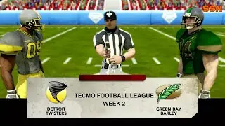 Tecmo Football League Week 2- Detroit Twisters (1-0) vs Green Bay Barley (1-0)