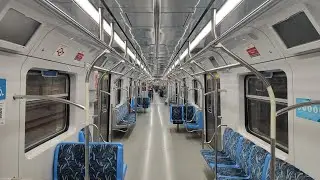 CPTM H596 (S&eacute;rie 8500) na linha 11 &ndash; Coral (Vis&atilde;o interna do sal&atilde;o).