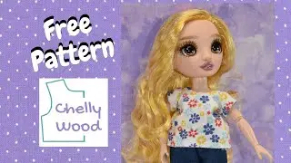 Free Doll Clothes Patterns: How to Sew a Rainbow High Shirt with Free PDF Sewing Pattern