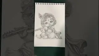 Krishna Drawing #shorts #drawing #krishna