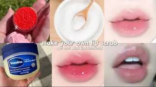 How to make your own lip scrub and get soft lips fast 💗👄