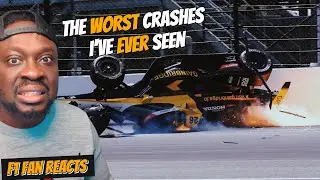 F1 Fan Reacts to Spectacular Indy 500 Crashes