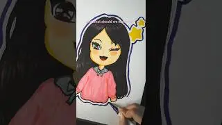 I finally drew my channel mascot! 🌸✨ | Sketchbook Debut #TraditionalArt #Sketchbook #CharacterDesign