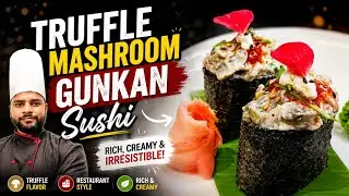 Truffle Mashroom Gunkan Sushi | veg sushi