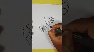 How to draw flower | flower drawing easy #shorts #drawflower
