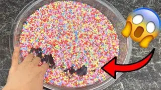 سويت اكبر سلايم مائي بالفلين ! 😱 وخليت طبقة الفلين تنشف ! الصوت بطللل😻