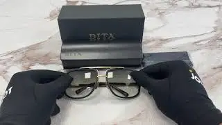 Солнцезащитные очки Dita Mach-One DRX2030 F с градиентом в черной оправе 12 карат с золотом и зеленым оттенком