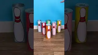 👩 Mom, Let&rsquo;s Make a BOWLING GAME While Reusing CHIP CANS Together! 🎳🧒 #fun