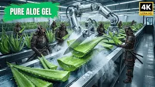 Inside an Aloe Vera Factory | How They Extract Pure Gel from Giant Leaves |(Full Process)