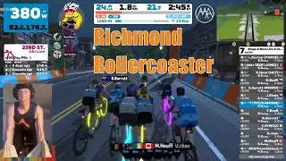 Zwift Race - Stage 2: Race Like A Champ - Richmond Rollercoaster - 2nd attempt highlights