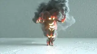 Cinema 4D / Turbulence FD Fire Dance / Octane Render /