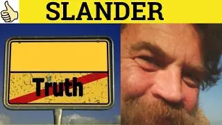🔵 Slander Slanderous - Slander Meaning - Slanderous Examples - Slander Definition - Legal English