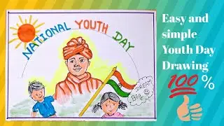 National Youth Day Drawing | Easy Swami Vivekananda Drawing for Beginners | Step by Step