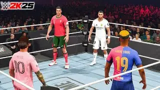 Смогут ли Месси и Ямал победить Роналду и Мбаппе?!? | Командный матч WWE 2K25