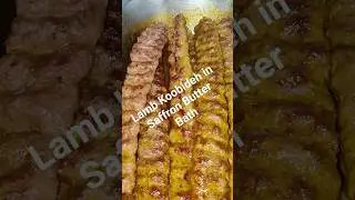 Charcoal Lamb Koobideh Resting in Saffron Butter Brine /Schandis Kitchen #food #amazing #fast