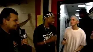 Eminem & Proof backstage during the Up in Smoke Tour