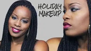 Metallic Smokey Eyes & Ombre Lip | Holiday Makeup Tutorial