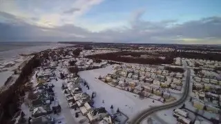 Flying a drone over Anchorage, Alaska