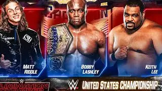 Bobby Lashley vs. Riddle vs. Keith Lee | United States Title | Elimination Chamber 2021 | WWE 2K20