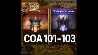 Challenge of Ascension (CoA) Guide COA 101-103 - [Summoners war]