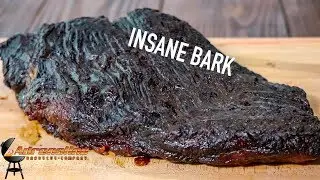 SMOKE AND SALT BRISKET - Killer SMOKE RING and BARK using a Slow 'N Sear KAMADO with TurboSlow