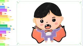 Vampire | Halloween | Simple Drawing | Easy Drawing for kids