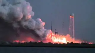 Antares Explosion from 1.5 miles Due West