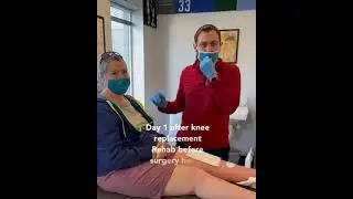 1st day after knee replacement