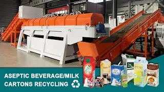 Aseptic Beverage/Milk Cartons Recycling | Paper Plastic-Aluminum Separating Machine