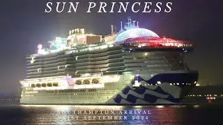 Princess Cruises newest ship Sun Princess maiden arrival to Southampton 21/09/2024