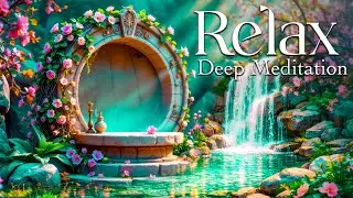 Hidden Magical Doorway | Peaceful Piano Music with Gentle Water Flow for Relaxation 🌿