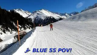 GoPro HD POV Skiing St Christoph Blue 55 | Sunny Arlberg Austria March 2025 Ski