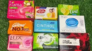 Top 10 Best Soap Brands in India| Lifebouy, Lux, Cinthol, Liril, Godrej No.1 | Soap ASMRCollection