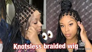 KNOTLESS BRAIDED WIG REVIEW| most realistic looking wig 👀 www.poshglam.com