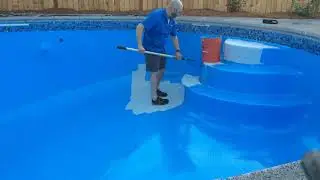 Pool painting with epoxy paint 2