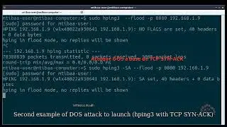 hping3 command for DOS/DDOS ATTACK - MTIBAA Riadh
