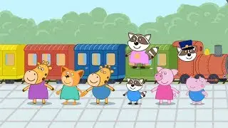 Baby Hippo Railway Train Adventure | Puzzle Travelling Game | Cute Little Games
