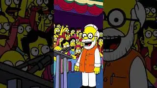 Narendra Modi Visits Springfield! 🇮🇳😂 | #SimpsonsModi #NarendraModi #CartoonParody