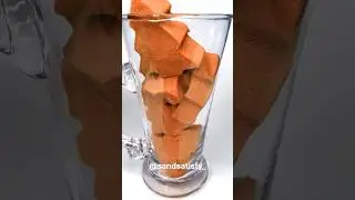 Very satisfying orange kinetic sand asmr.😍 #shorts