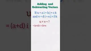 adding and subtracting vectors #math #add #vector #shorts