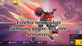 Freefire New update Samsung galaxy A03 core sensitivity and botton size HUB 100% working ✅