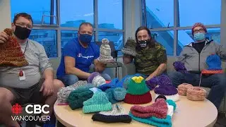 Knitting takes off at addiction treatment centre in Surrey as men stitch hundreds of toques