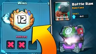 12 WINS GRAND BATTLE RAM CHALLENGE! Clash Royale BATTLE RAM DECK & 12 WIN CHEST OPENING!